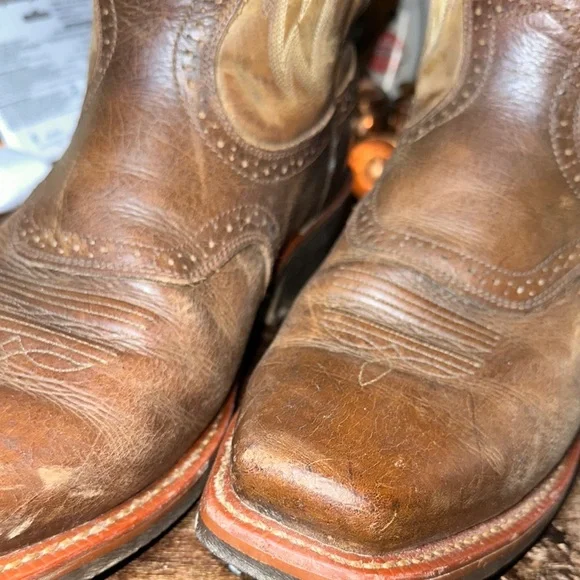 Ariat men’s Brown and Tan Western Cowboy Boots 13D - Picture 5 of 13